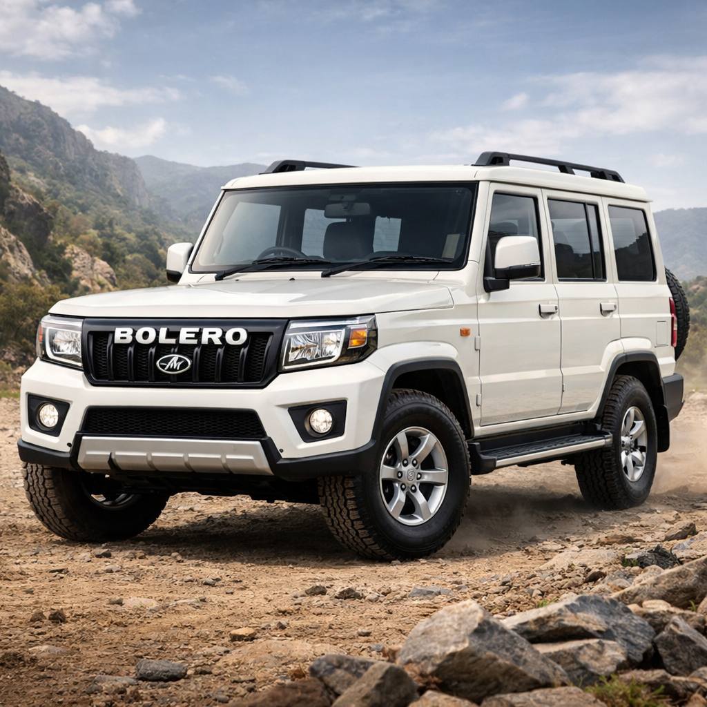Mahindra Bolero driving in village field road conditions